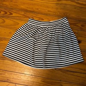 Forever 21 Black and White Stripe Mini Skirt--Size Small